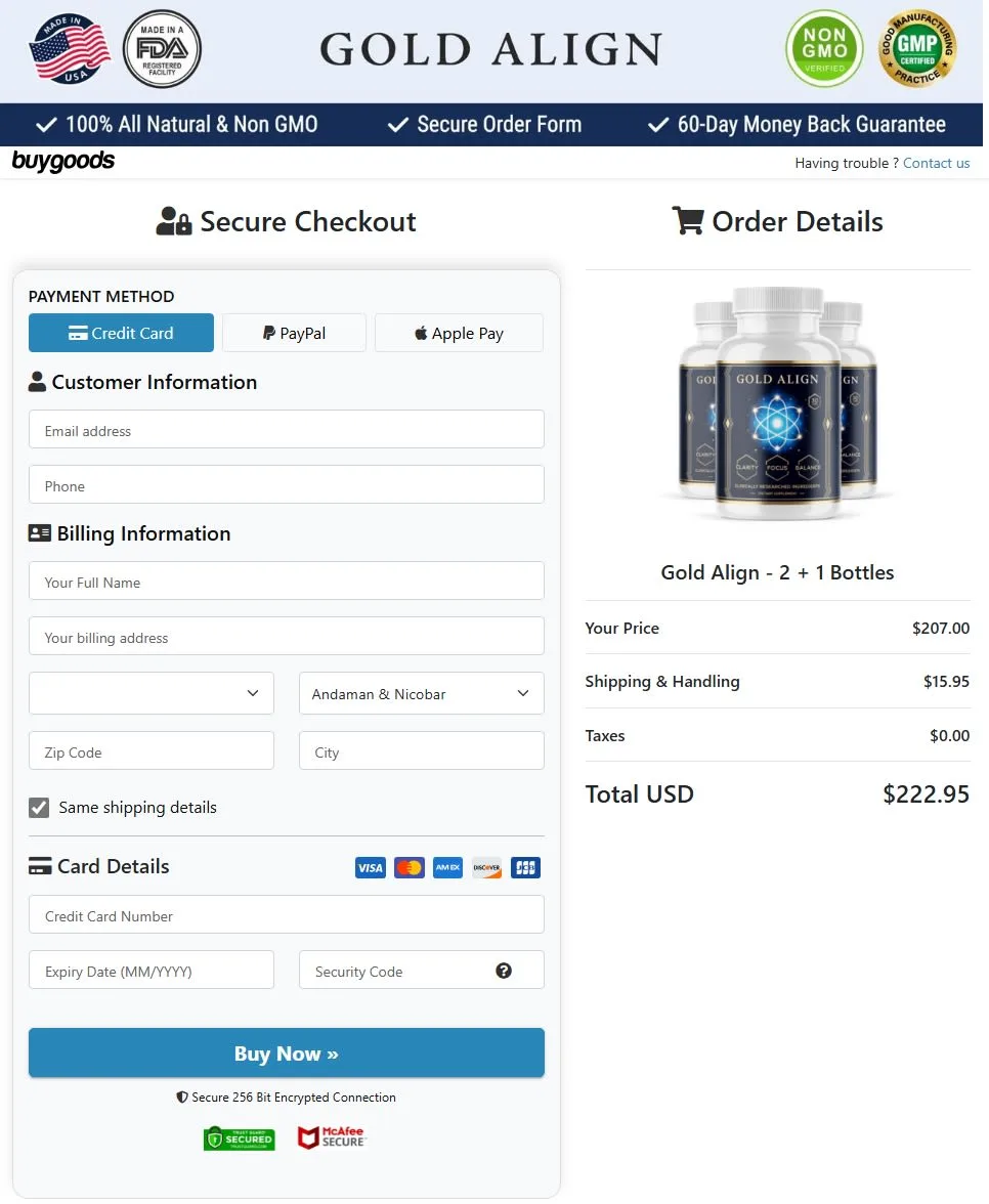 Secure Checkout Form